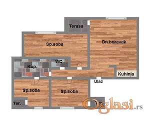 Troiposoban, 73m2 Adice